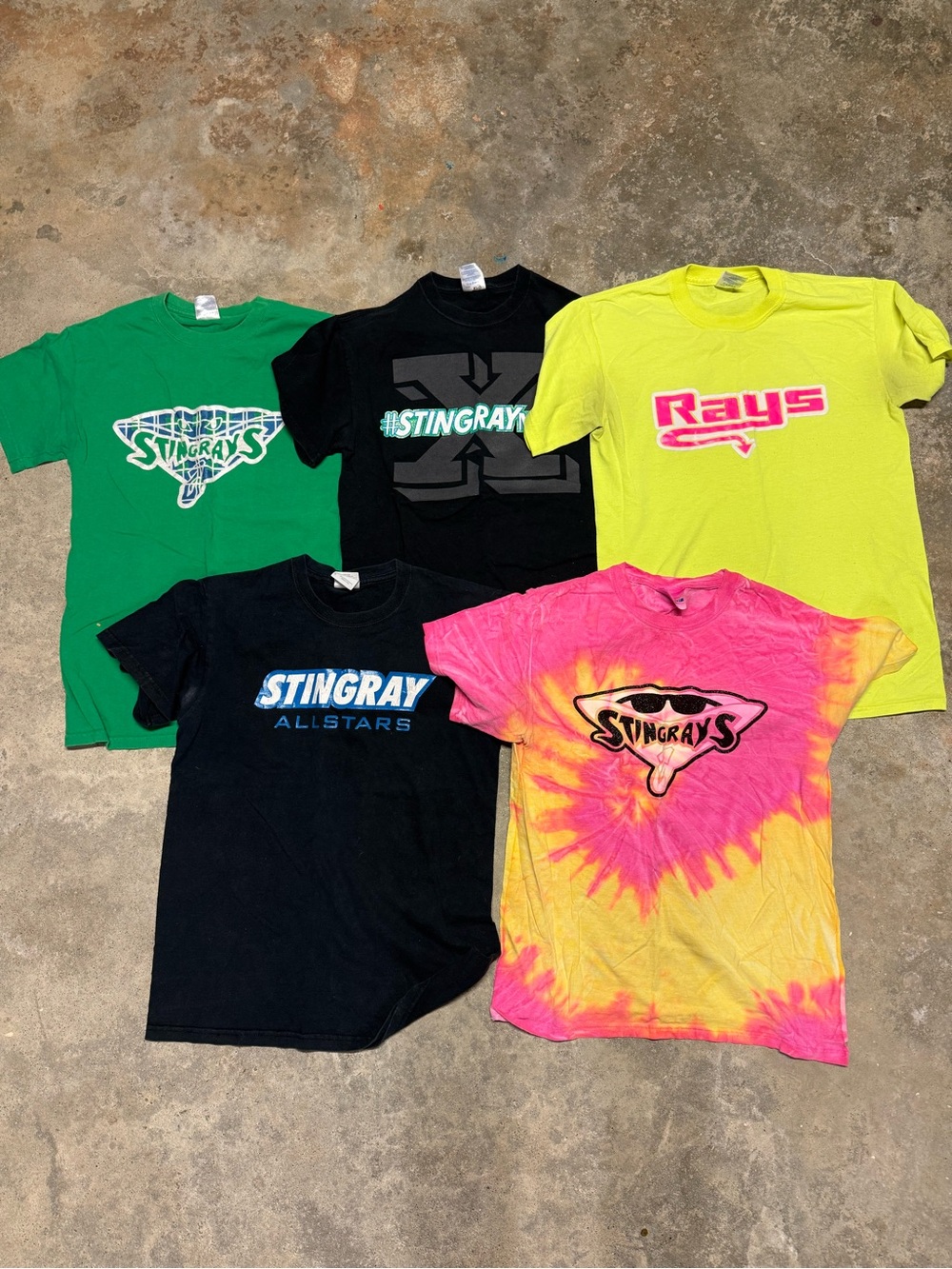 Five Stingray Allstars Tees